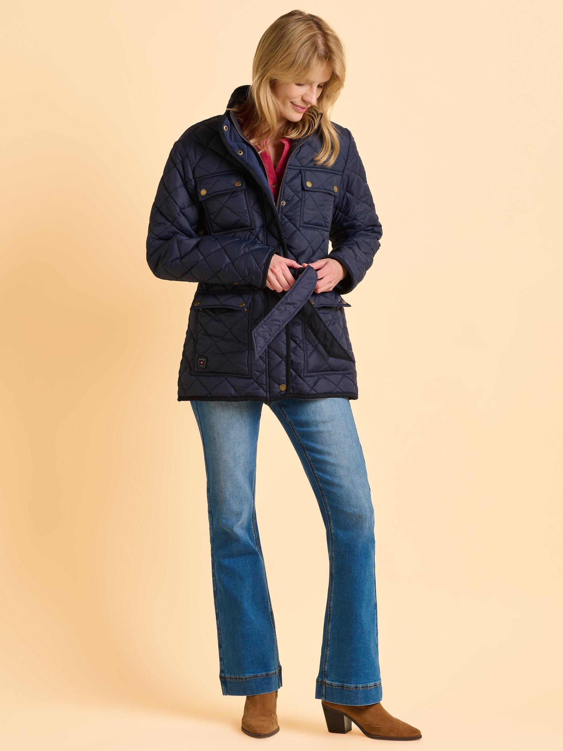 Product image 7 of 7, which shows Brakeburn Flurry Long Sleeve Collar Quilted Jacket, Blue, 8