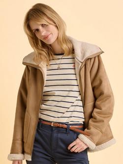 Brakeburn Pine Long Sleeve Collar Jacket, Nude