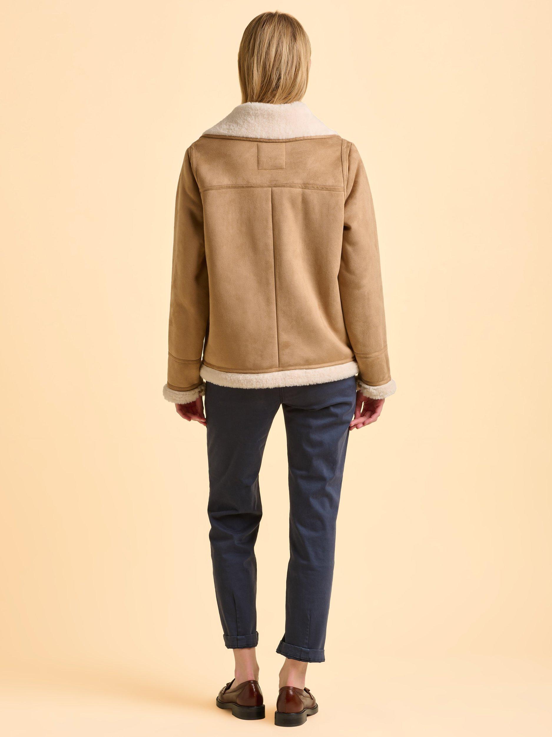 Product image 3 of 7, which shows Brakeburn Pine Long Sleeve Collar Jacket, Nude, 8
