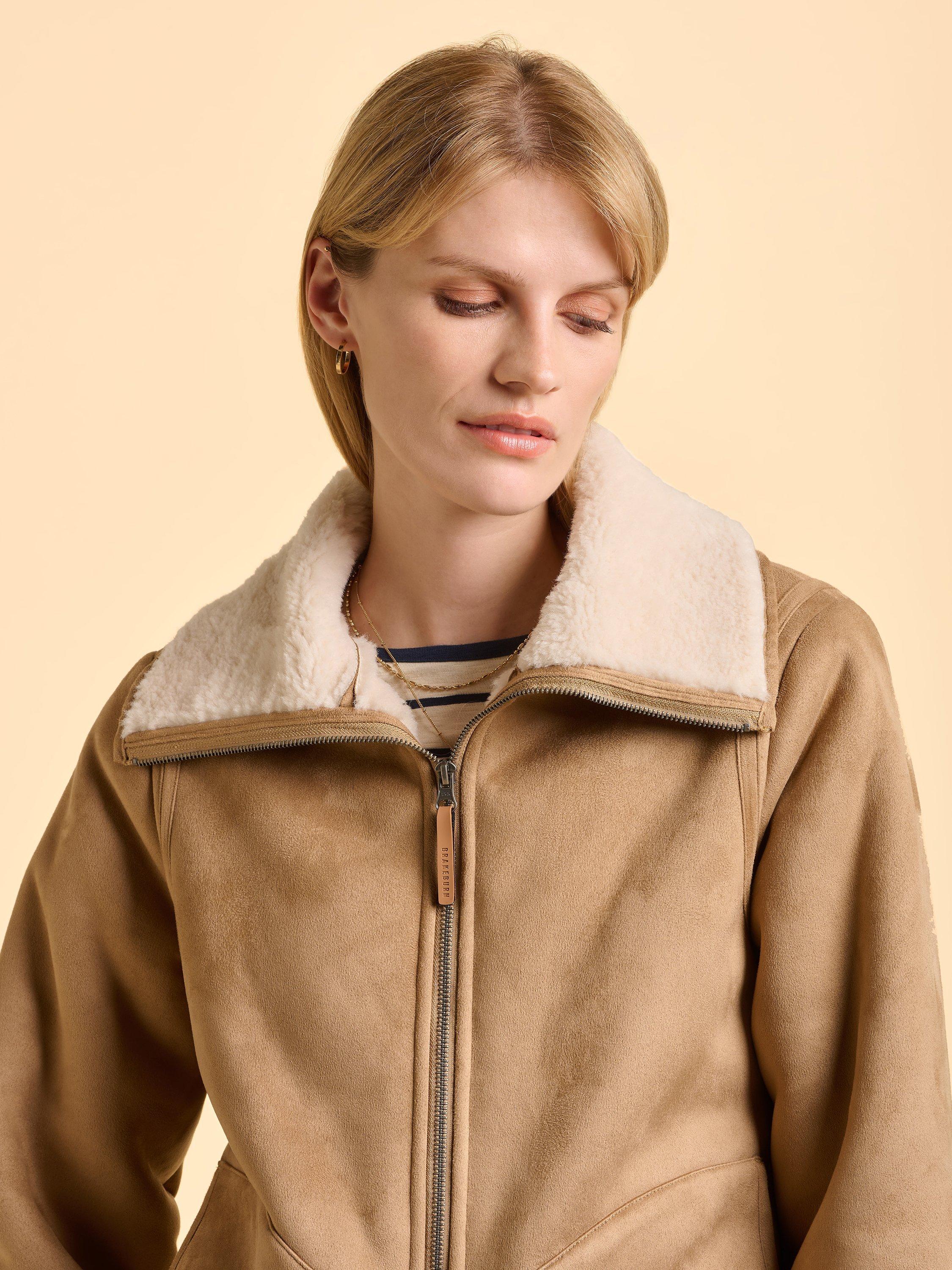 Product image 5 of 7, which shows Brakeburn Pine Long Sleeve Collar Jacket, Nude, 8