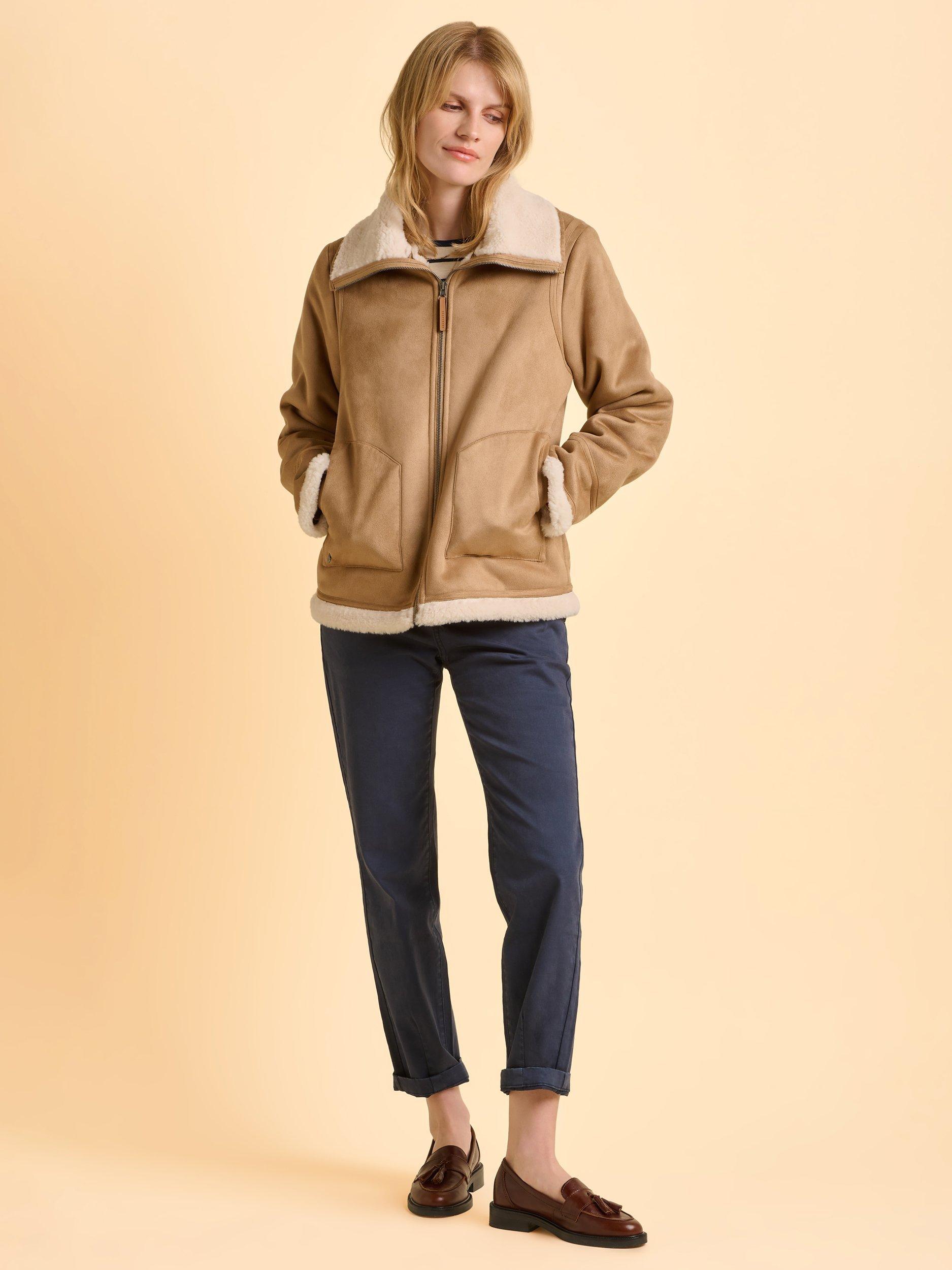 Product image 7 of 7, which shows Brakeburn Pine Long Sleeve Collar Jacket, Nude, 8