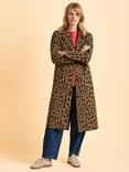 Brakeburn Twilight Leopard Print Collar Longline Overcoat Jacket