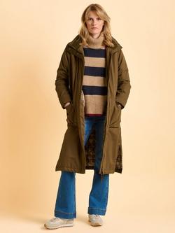 Brakeburn Wicker High Neck Parka Jacket, Green