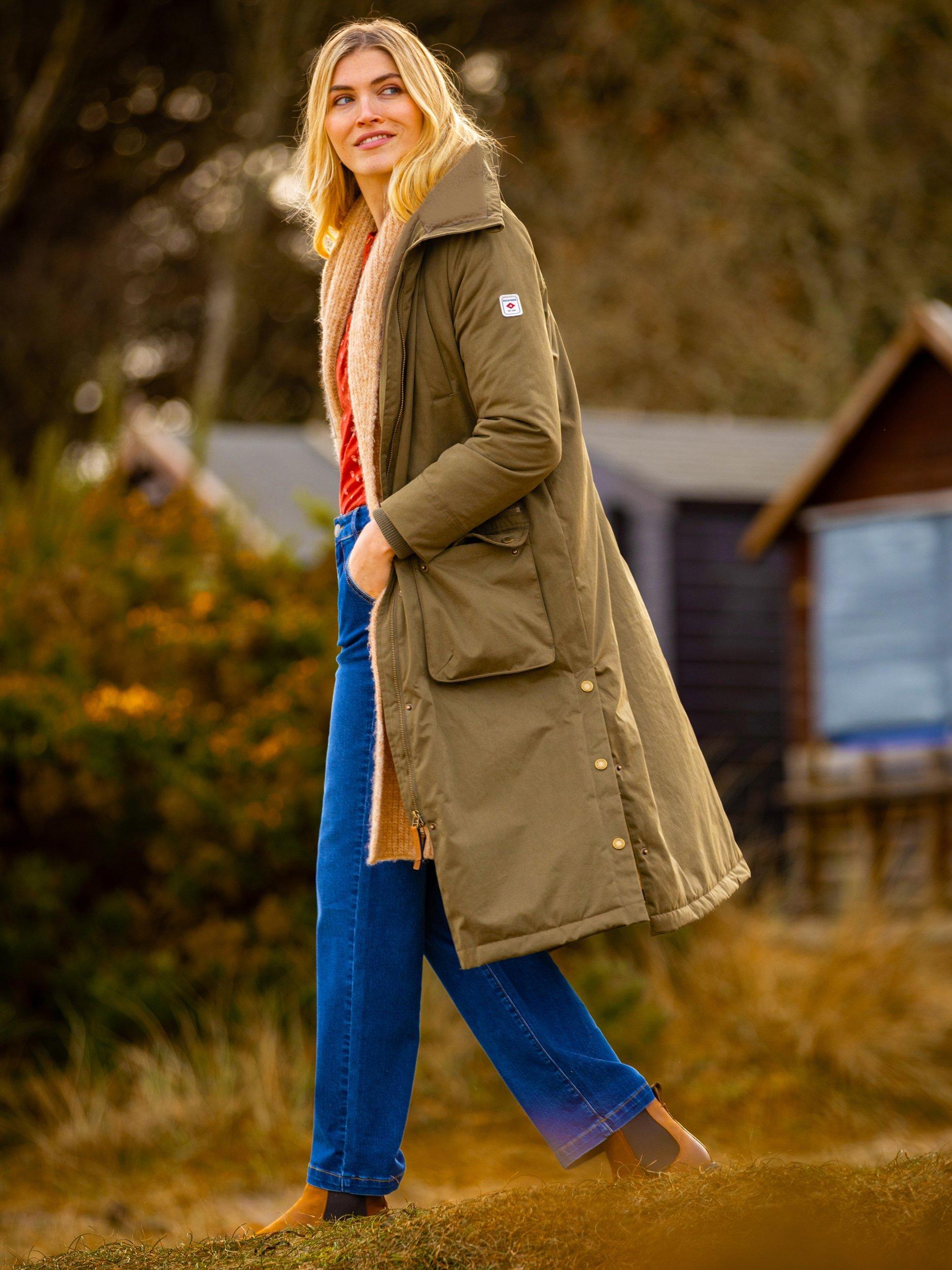 Product image 2 of 7, which shows Brakeburn Wicker High Neck Parka Jacket, Green, 8