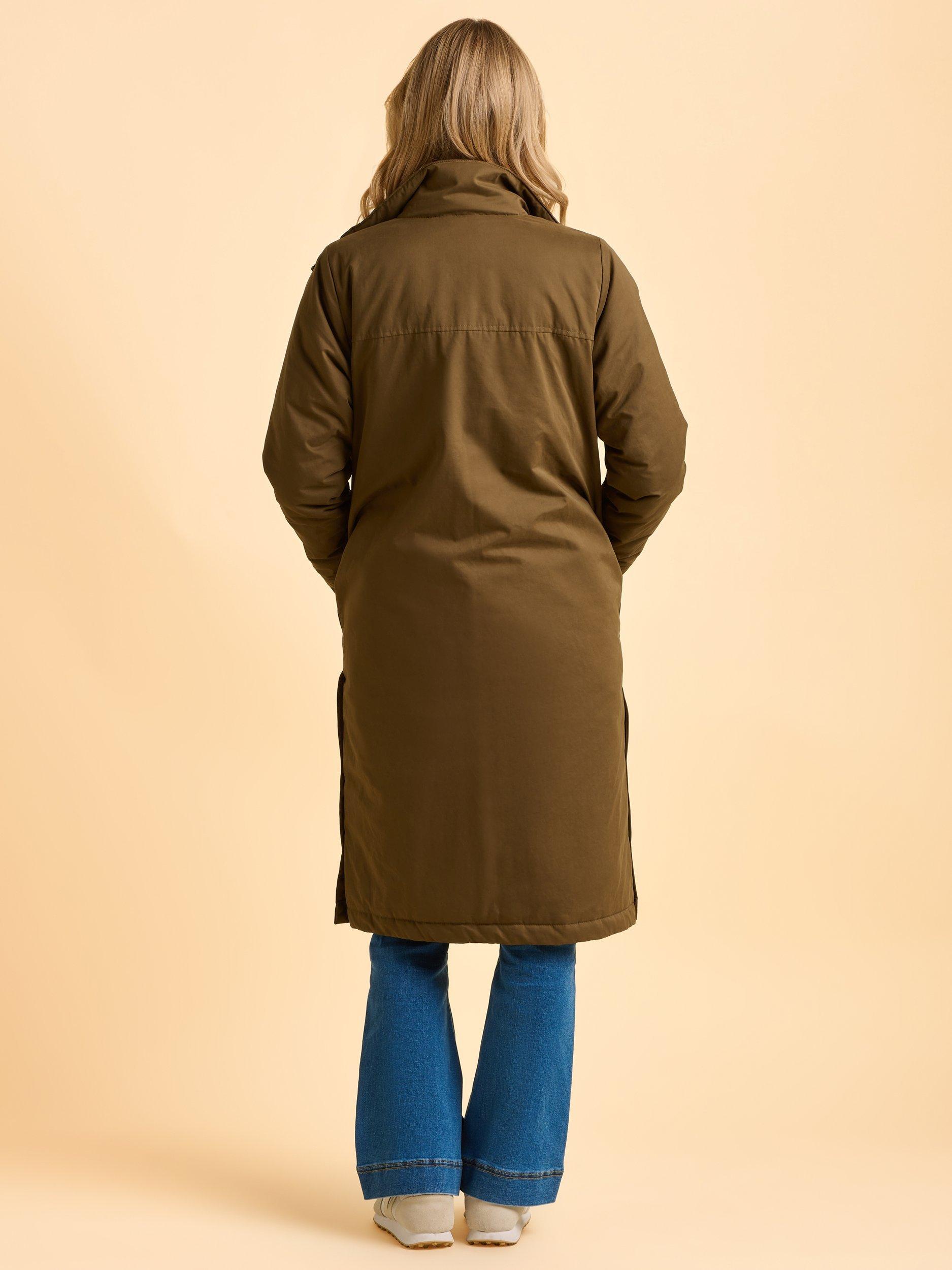 Product image 3 of 7, which shows Brakeburn Wicker High Neck Parka Jacket, Green, 8