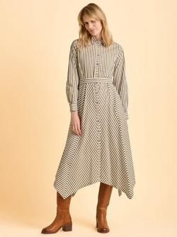 Brakeburn Forrest Stripe Maxi Dress, Green, Green