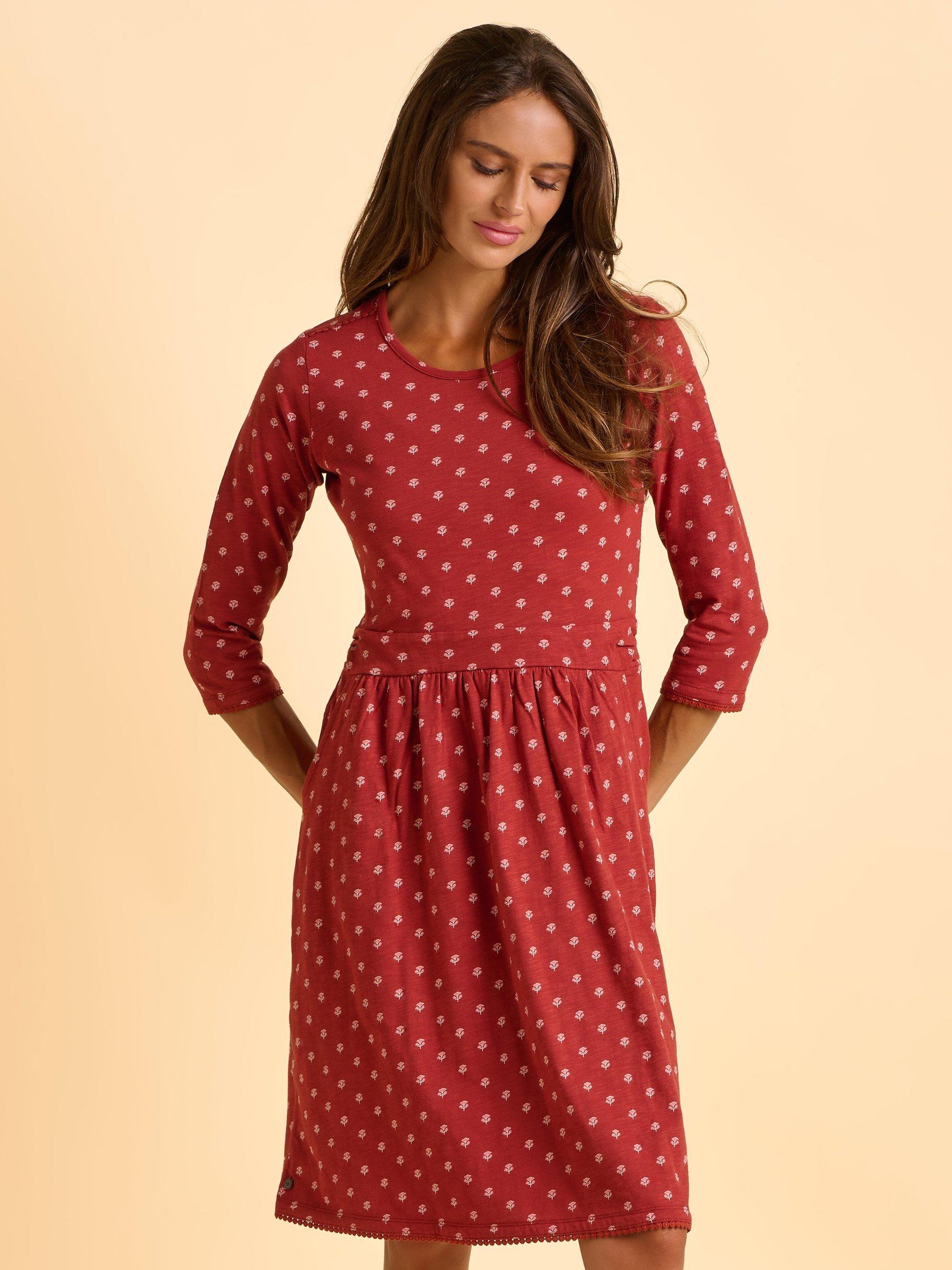 Product image 1 of 6, which shows Brakeburn Freya Dress, Red, 8