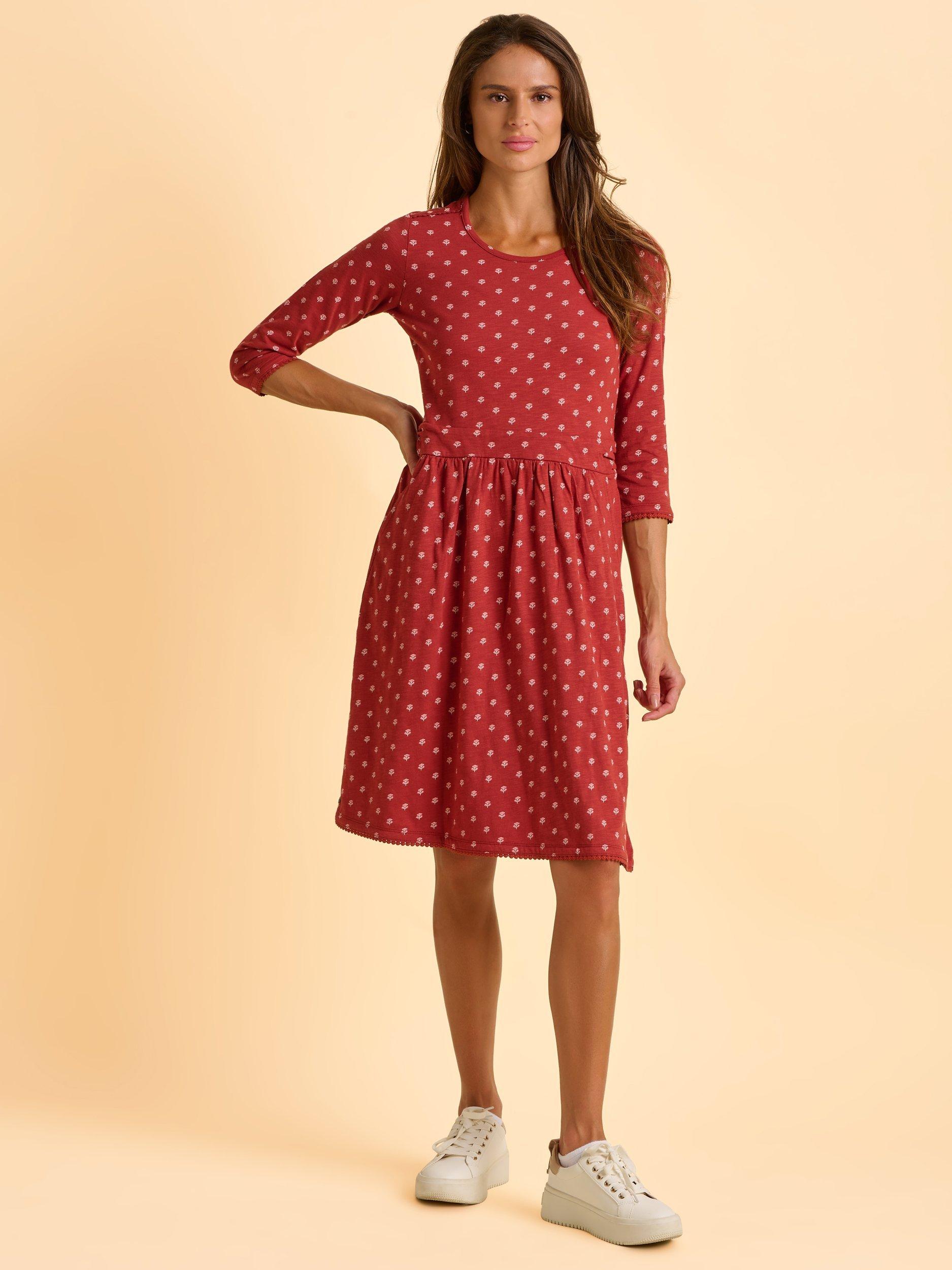 Product image 6 of 6, which shows Brakeburn Freya Dress, Red, 8