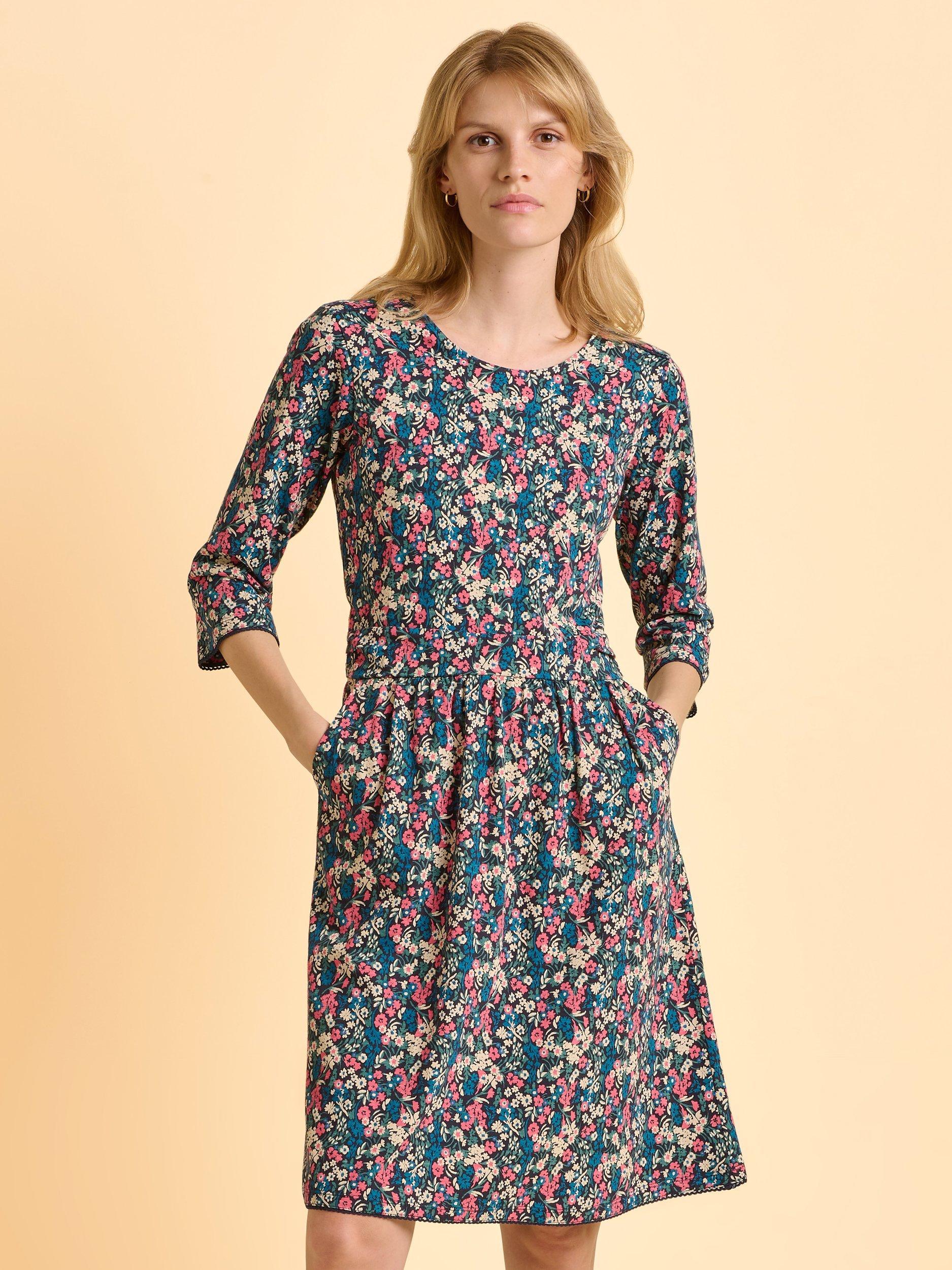 Product image 1 of 5, which shows Brakeburn Freya Dress, Navy, 8