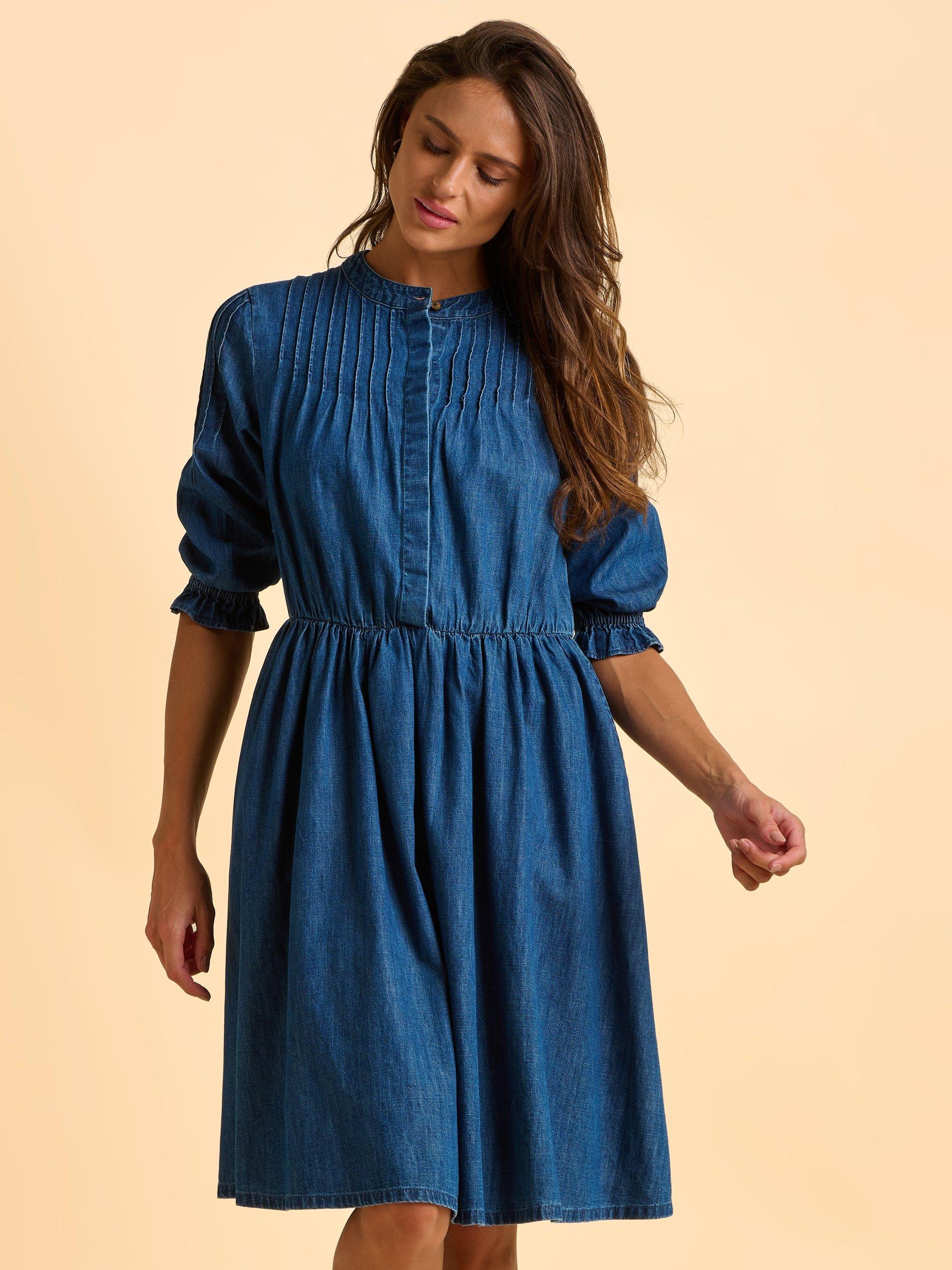 Product image 1 of 6, which shows Brakeburn Icylyn Denim Dress, Blue, 8