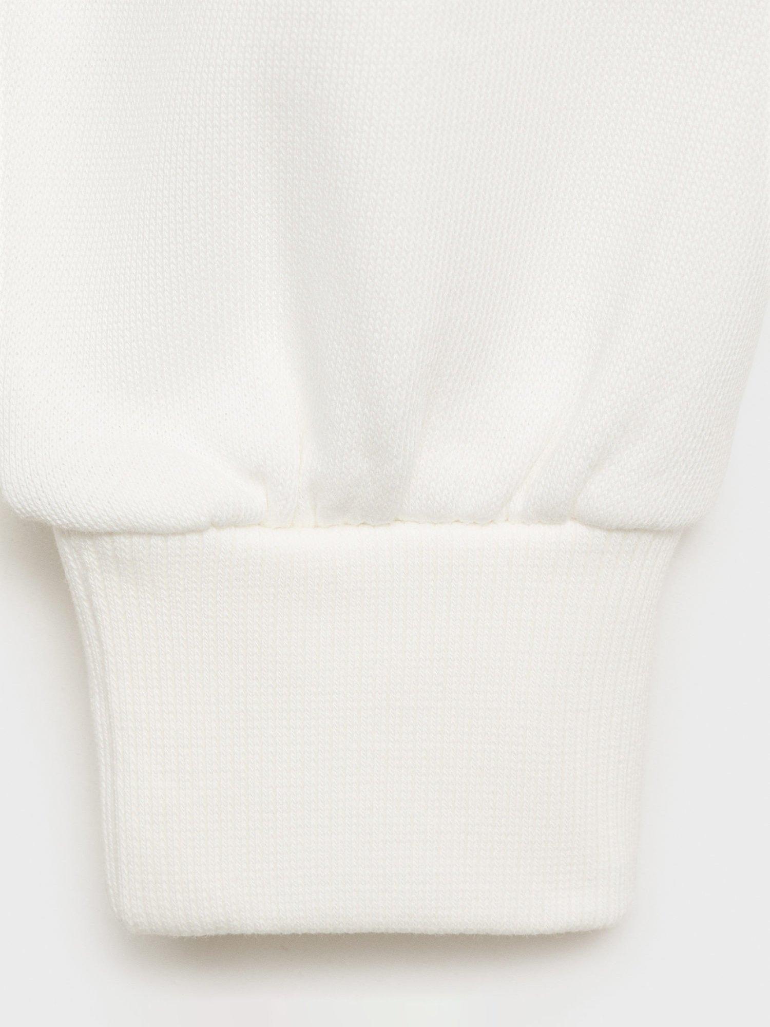 Product image 4 of 4, which shows Mango Kids' Cotton Cutie Long Sleeve Sweatshirt, Natural White, 7-8 years