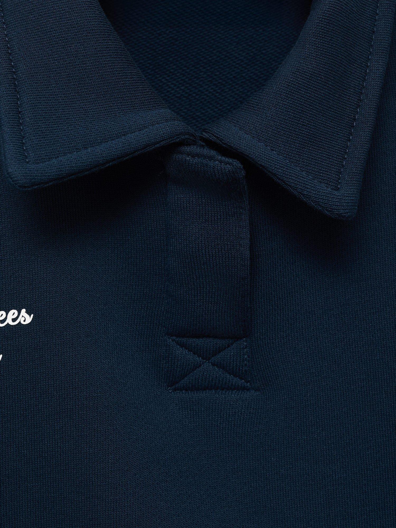 Product image 4 of 4, which shows Mango Kids' Cotton Teniset Long Sleeve Sweatshirt, Navy, 5-6 years
