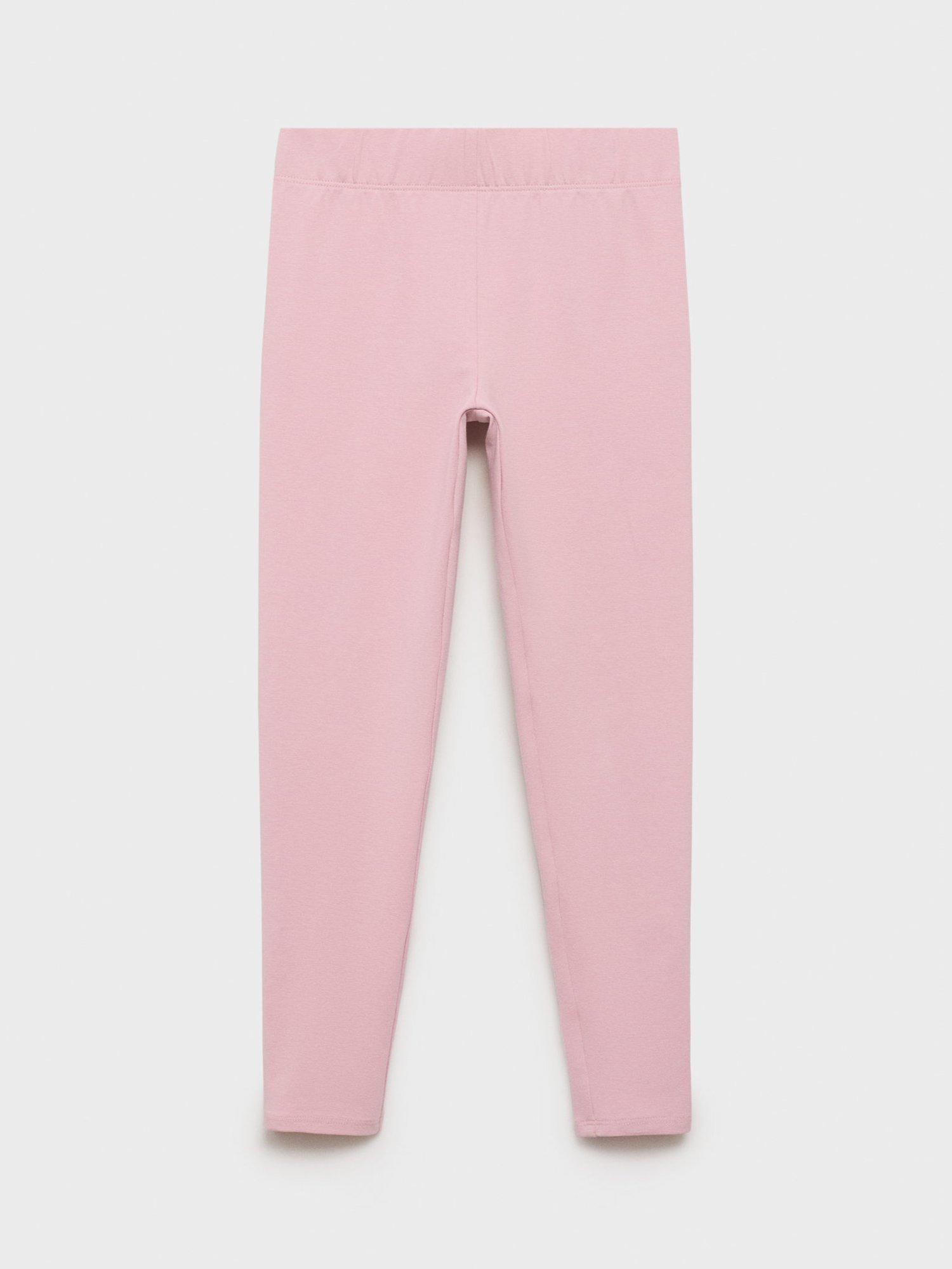 Product image 1 of 4, which shows Mango Kids' Elio Cotton Blend Leggings, Pink, 7 years
