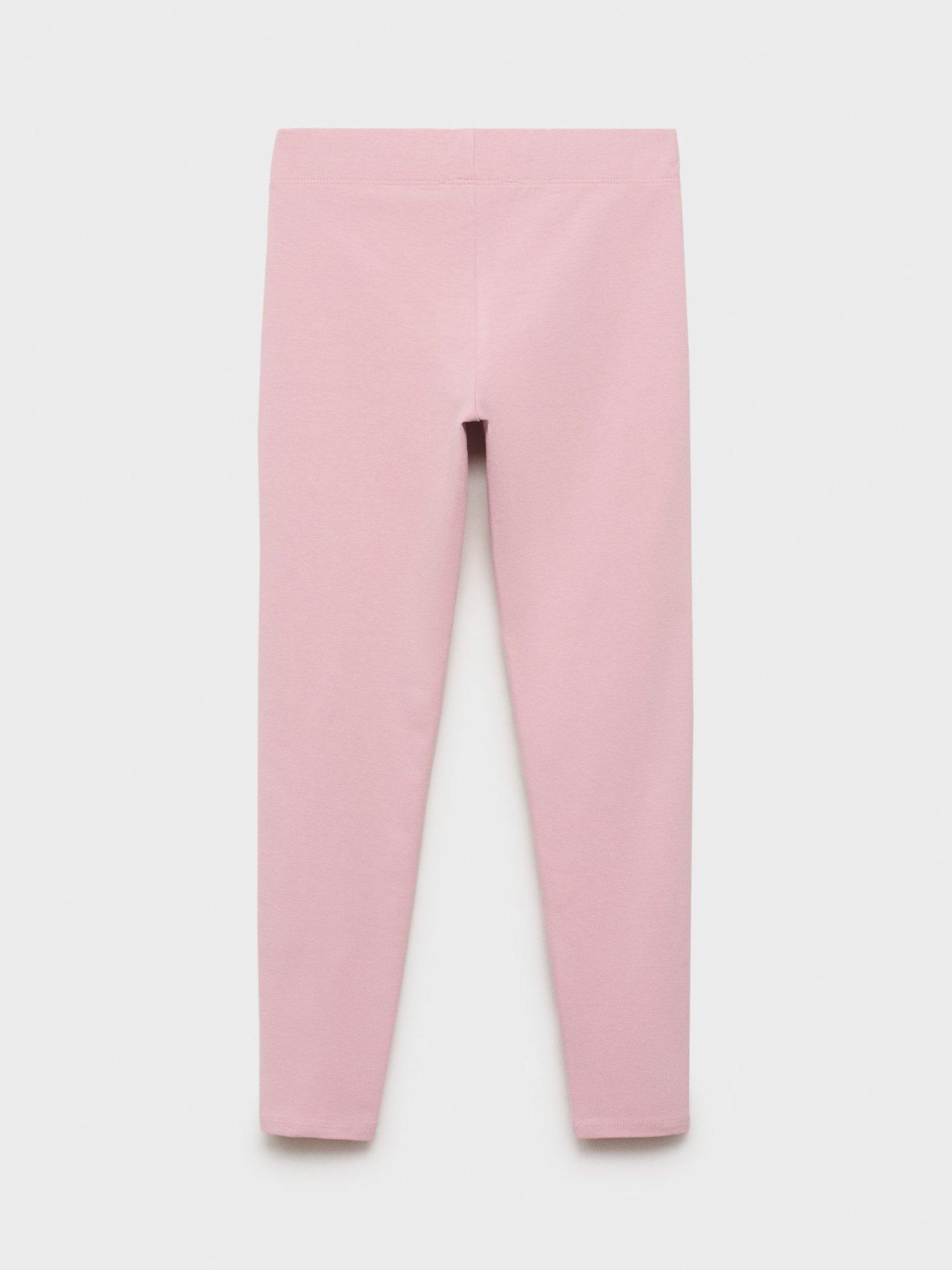 Product image 2 of 4, which shows Mango Kids' Elio Cotton Blend Leggings, Pink, 7 years
