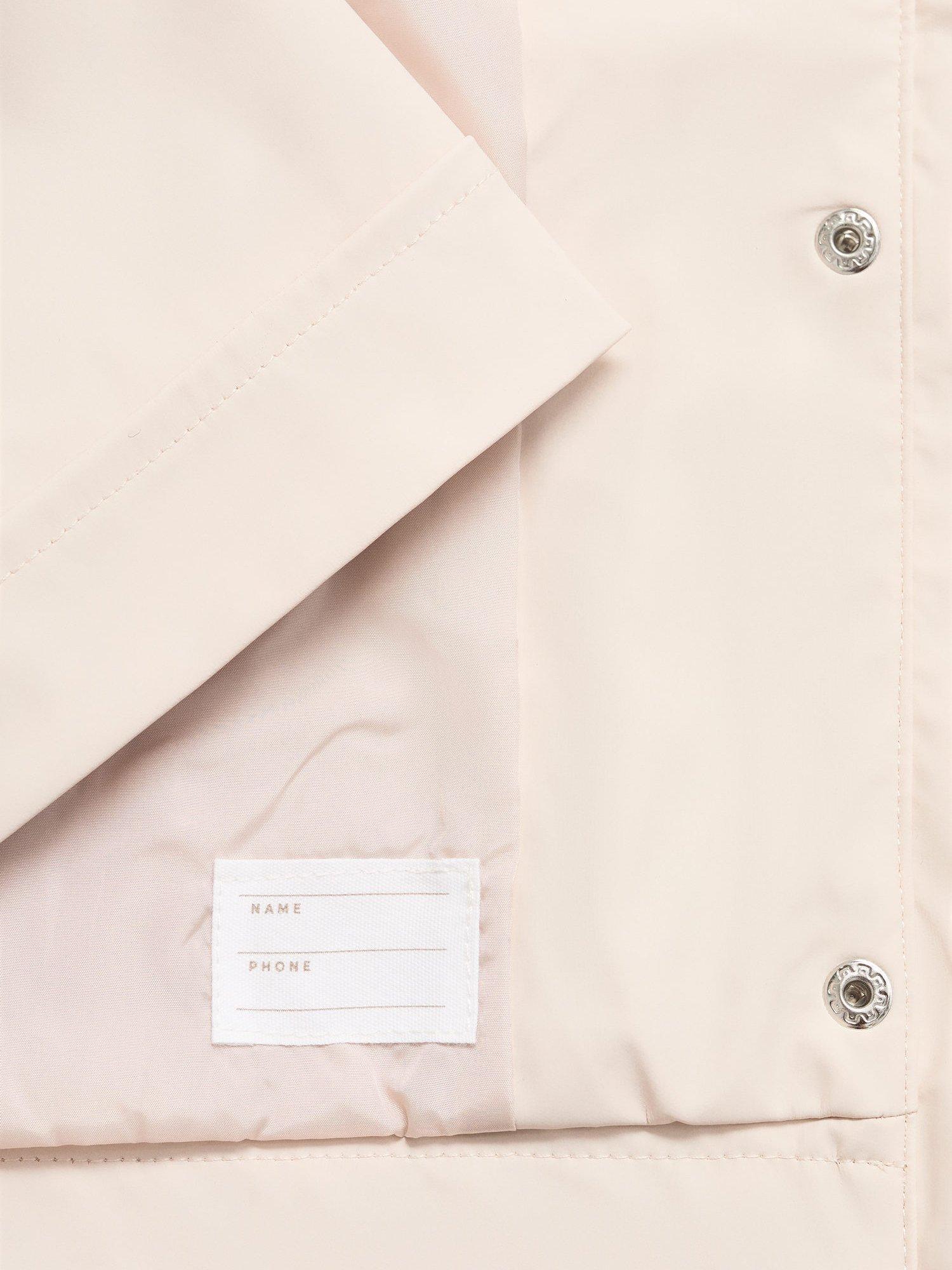 Product image 3 of 4, which shows Mango Kids' Gala Hooded Raincoat, Light Beige, 10 years