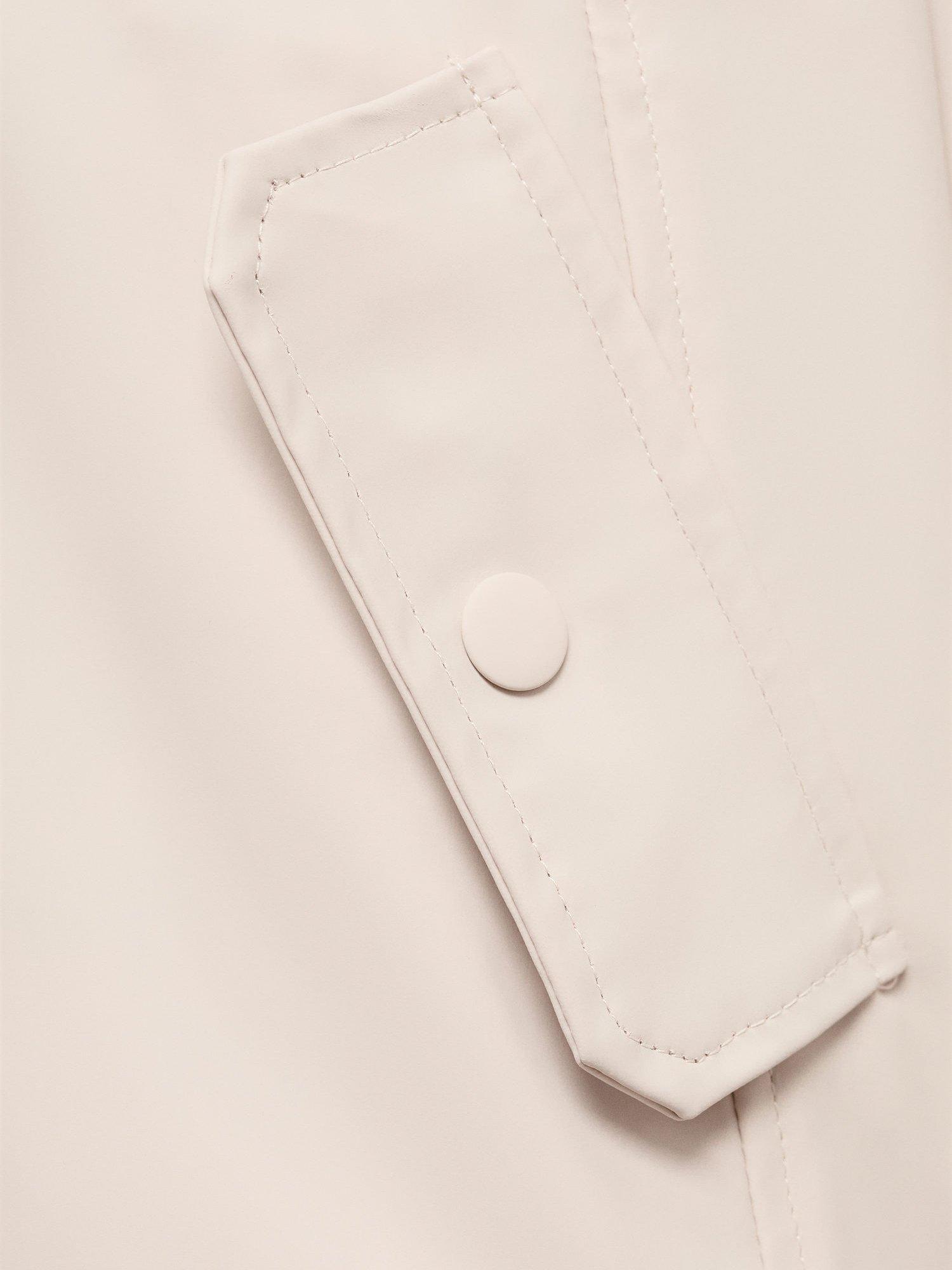 Product image 4 of 4, which shows Mango Kids' Gala Hooded Raincoat, Light Beige, 10 years