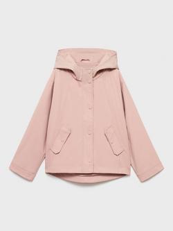 Mango Kids' Gala Hooded Raincoat, Pink