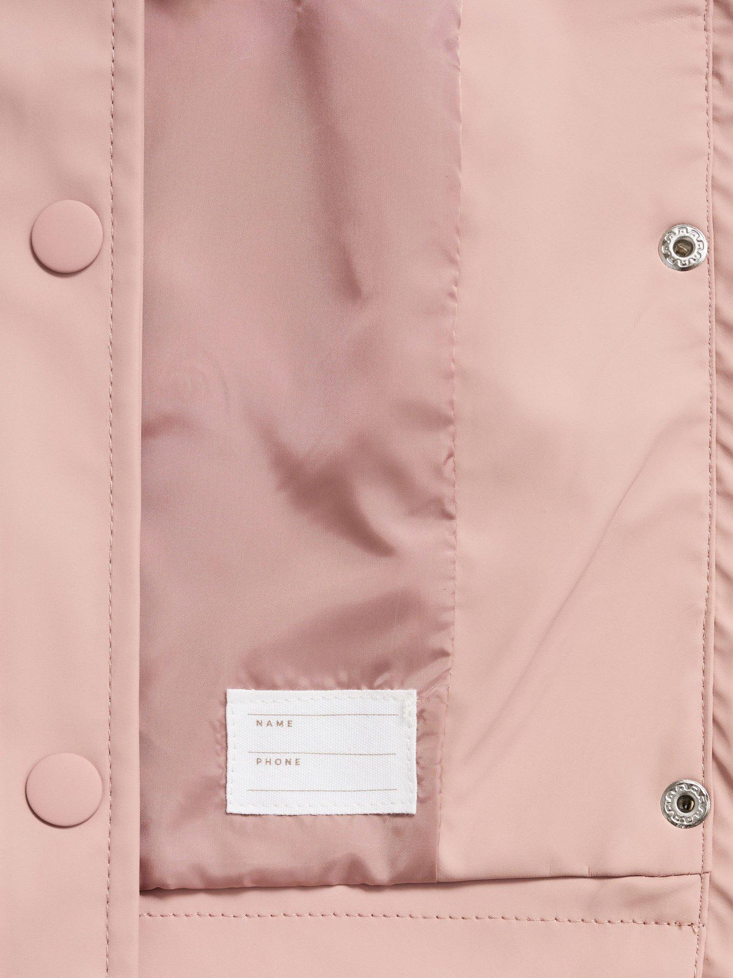 Product image 3 of 4, which shows Mango Kids' Gala Hooded Raincoat, Pink, 6 years