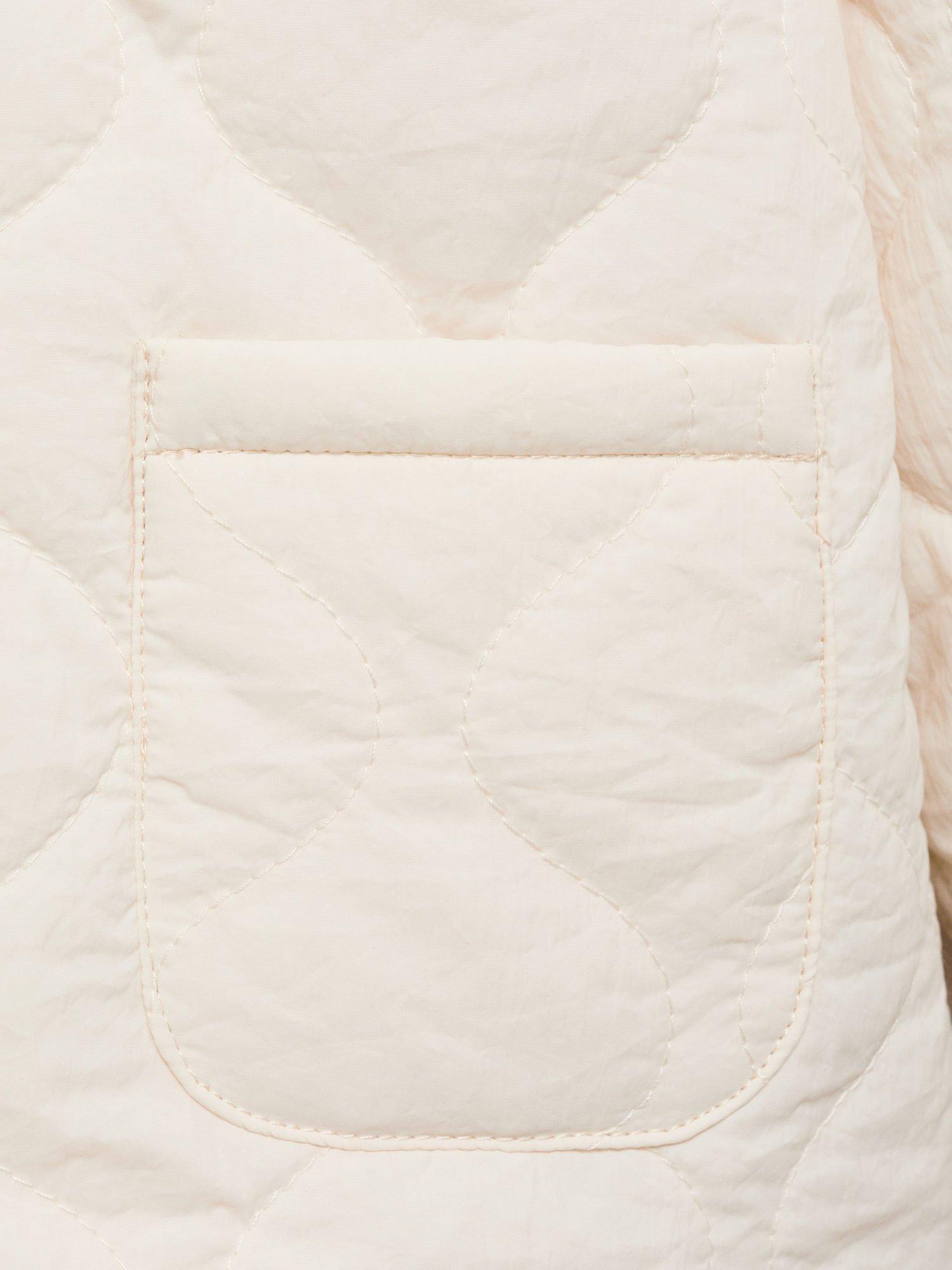 Product image 5 of 5, which shows Mango Kids' Uli Quilted Hooded Coat, Light Beige, 12-18 months