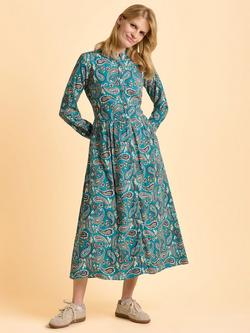 Brakeburn Ula Paisley Dress, Teal, Teal