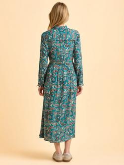 Brakeburn Ula Paisley Dress, Teal - view 2, Teal