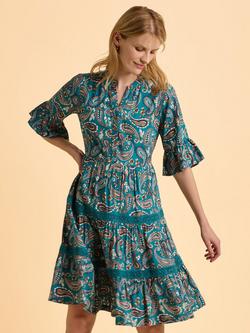 Brakeburn Waves Dress, Teal, Teal