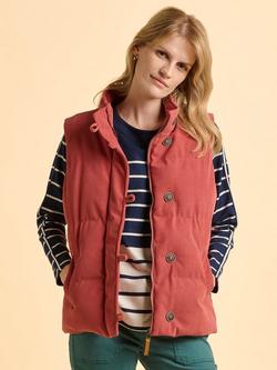 Brakeburn Wilds High Neck Zip Gilet, Pink