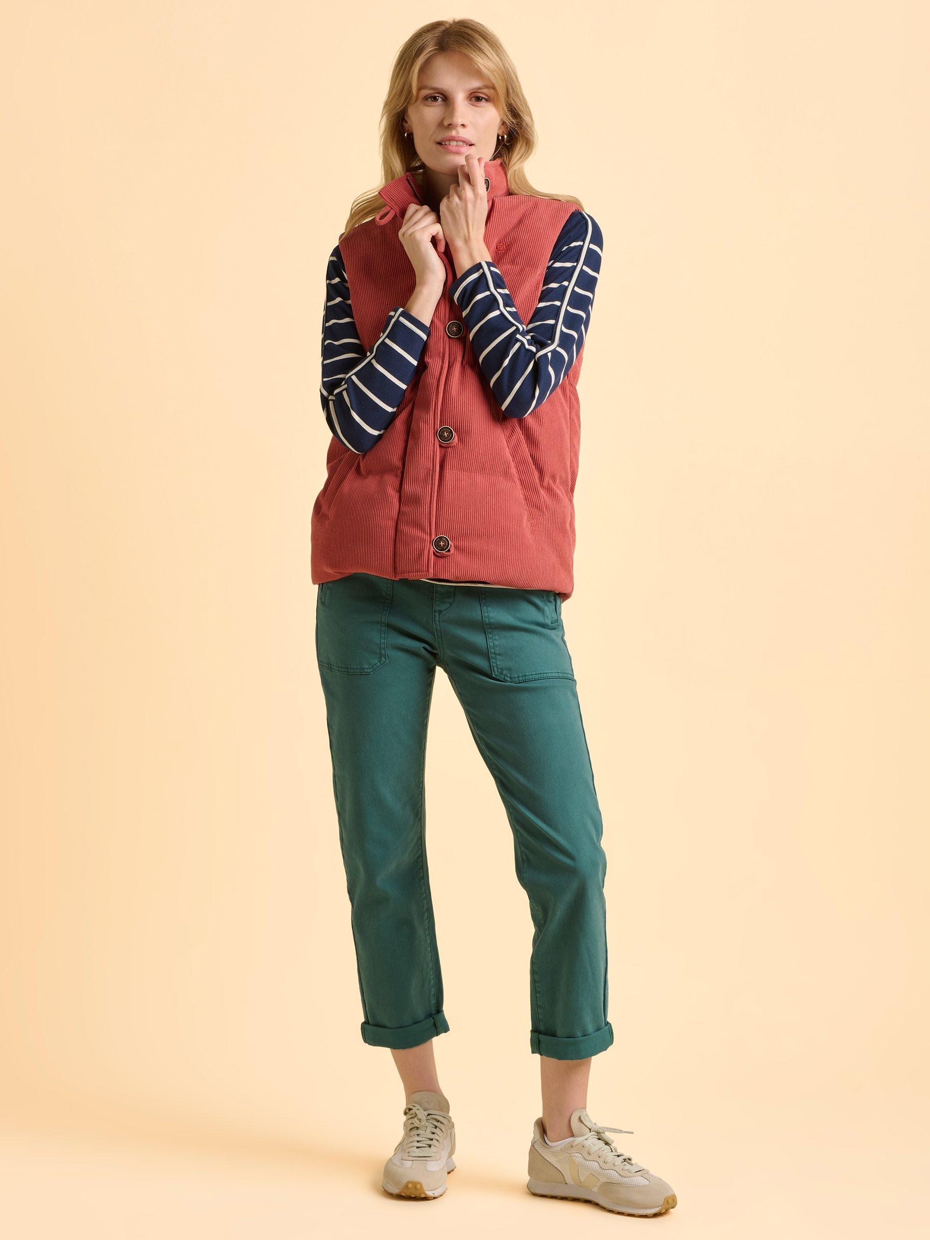 Product image 5 of 6, which shows Brakeburn Wilds High Neck Zip Gilet, Pink, 8