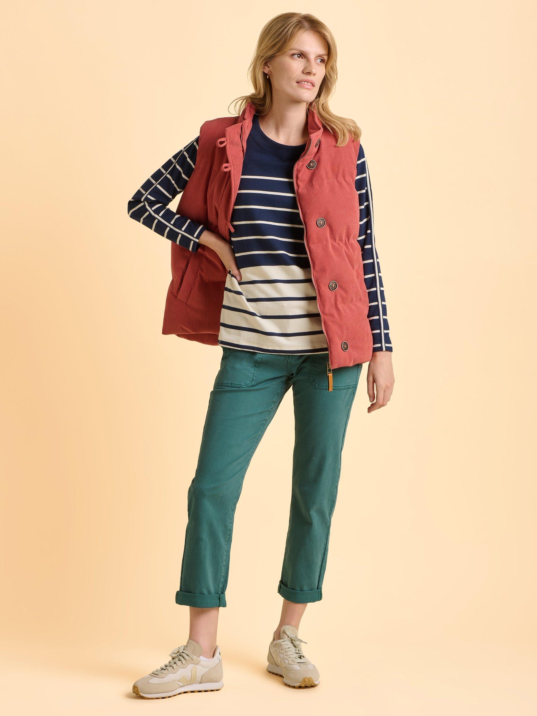 Product image 6 of 6, which shows Brakeburn Wilds High Neck Zip Gilet, Pink, 8