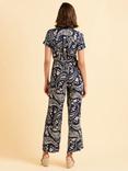 Brakeburn Kathie Paisley Short Sleeve Collar Jumpsuit