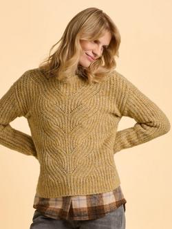 Brakeburn Ember Breathable Relaxed Knitted Jumper, Yellow