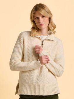 Brakeburn Untamed 1/4 Zip Jumper, Cream, Cream