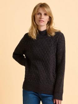 Brakeburn Wilderness High-Neck Longline Jumper, Blue