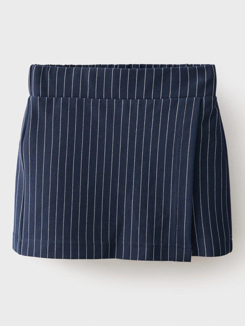 Product image 1 of 4, which shows Mango Kids' Diplom Skort, Navy, 5-6 years
