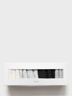 Mango Kids' Gris Ankle Socks, Pack of 4 - view 2, Grey