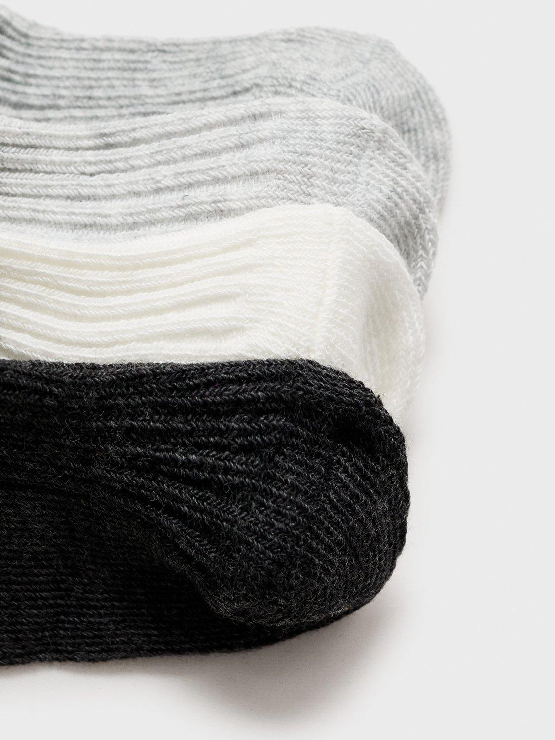 Product image 3 of 4, which shows Mango Kids' Gris Ankle Socks, Pack of 4, Grey, 0-6 months