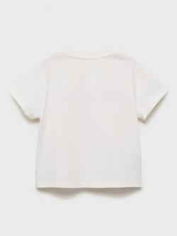 Mango Kids' Inspire T-Shirt, Natural White - view 2, Natural White