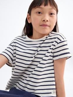 Mango Kids' Rita Striped T-Shirt, White/Multi - view 2, White/Multi