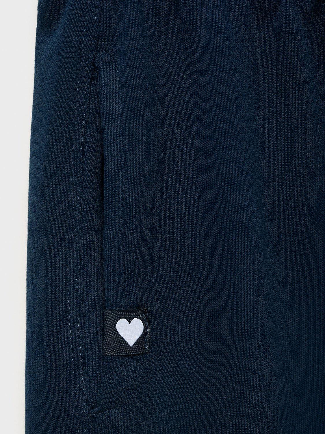 Product image 5 of 7, which shows Mango Kids' Lucy Cotton Drawstring Trousers, Navy, 10 years