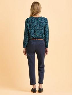 Brakeburn Blake Cropped Chinos, Blue - view 2, Blue