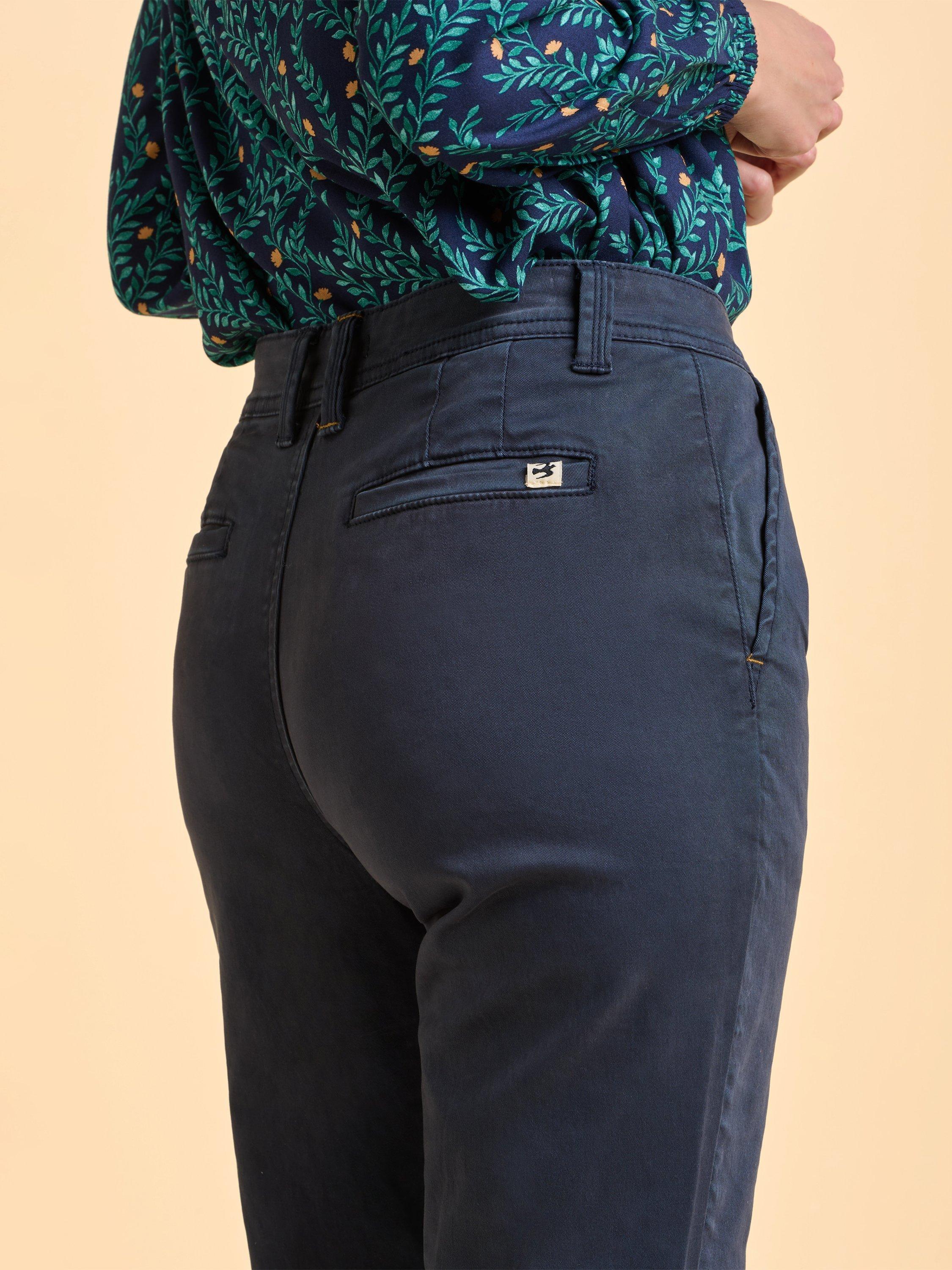 Product image 3 of 5, which shows Brakeburn Blake Cropped Chinos, Blue, 8