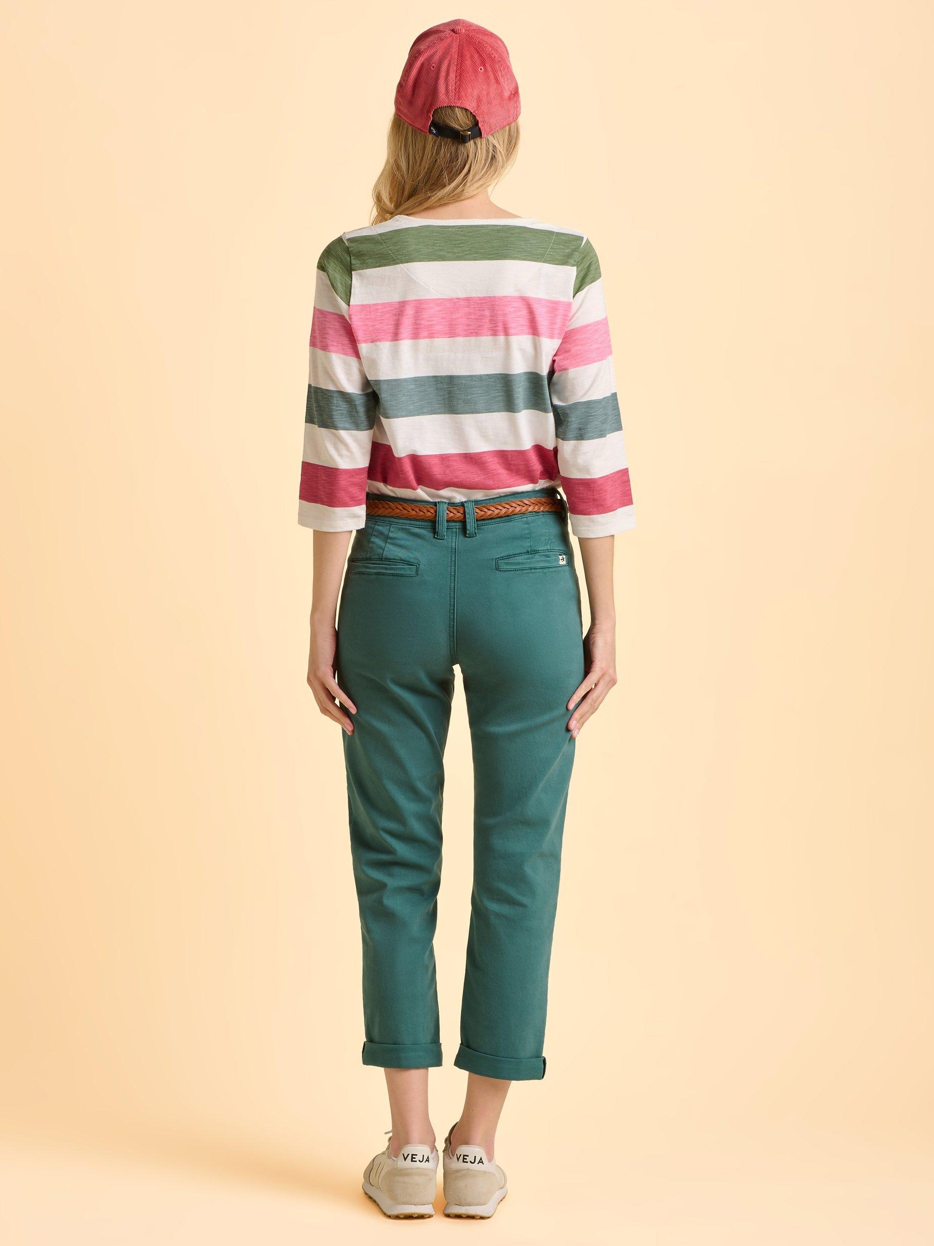 Product image 2 of 6, which shows Brakeburn Blake Turn Up Trousers, Blue, 8