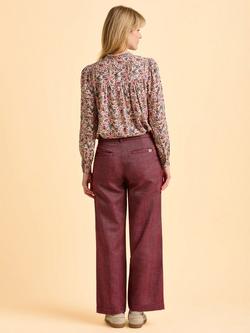 Brakeburn Burgundy Neve Mid Rise Trousers - view 2, Red