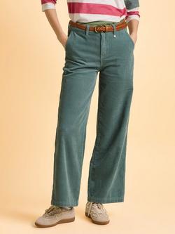 Brakeburn Wilder Mid Rise Cotton Corduroy Trousers, Blue