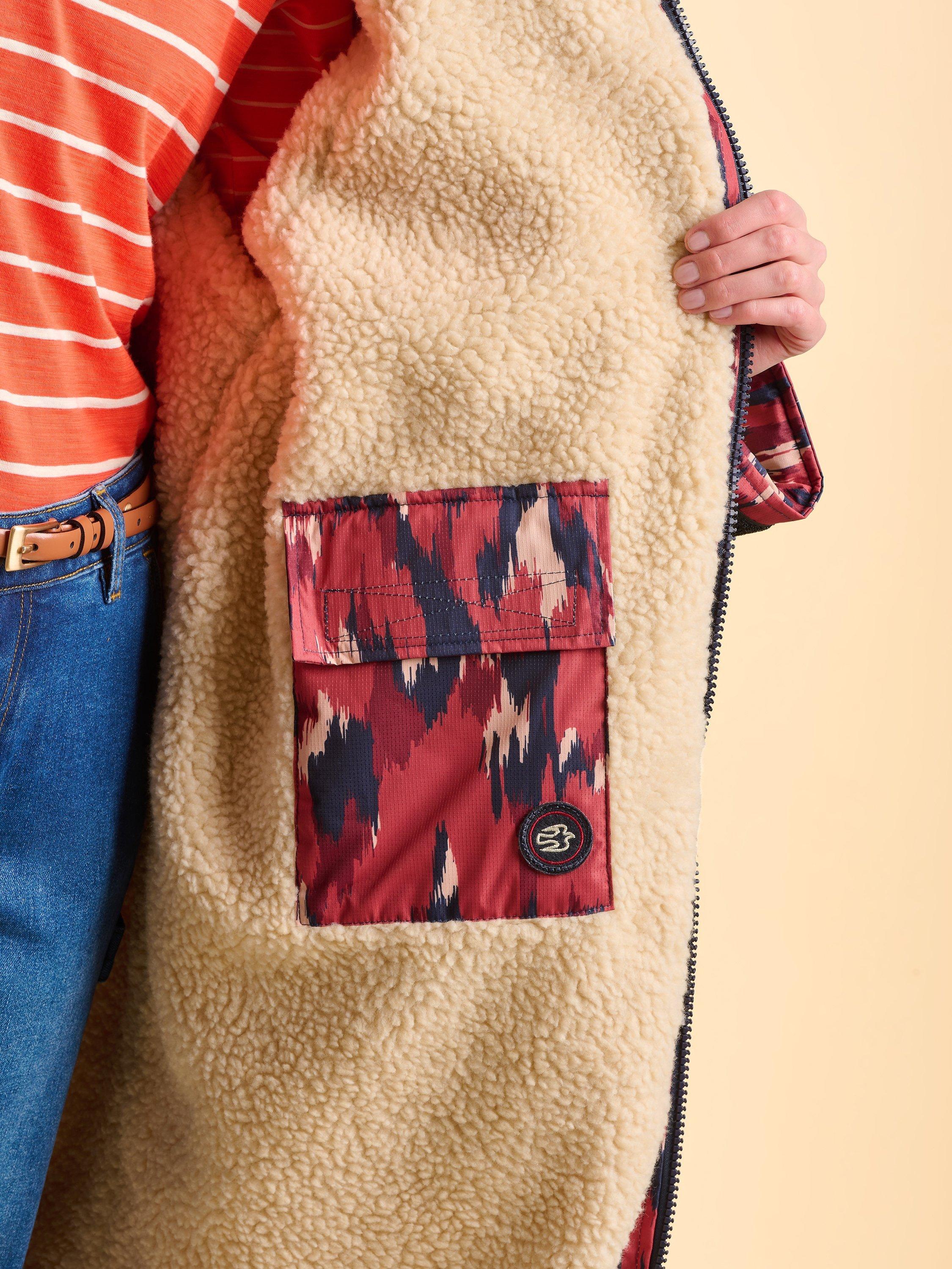 Product image 4 of 5, which shows Brakeburn Almer Abstract Chinook Coat, Pink/Multi, S-M