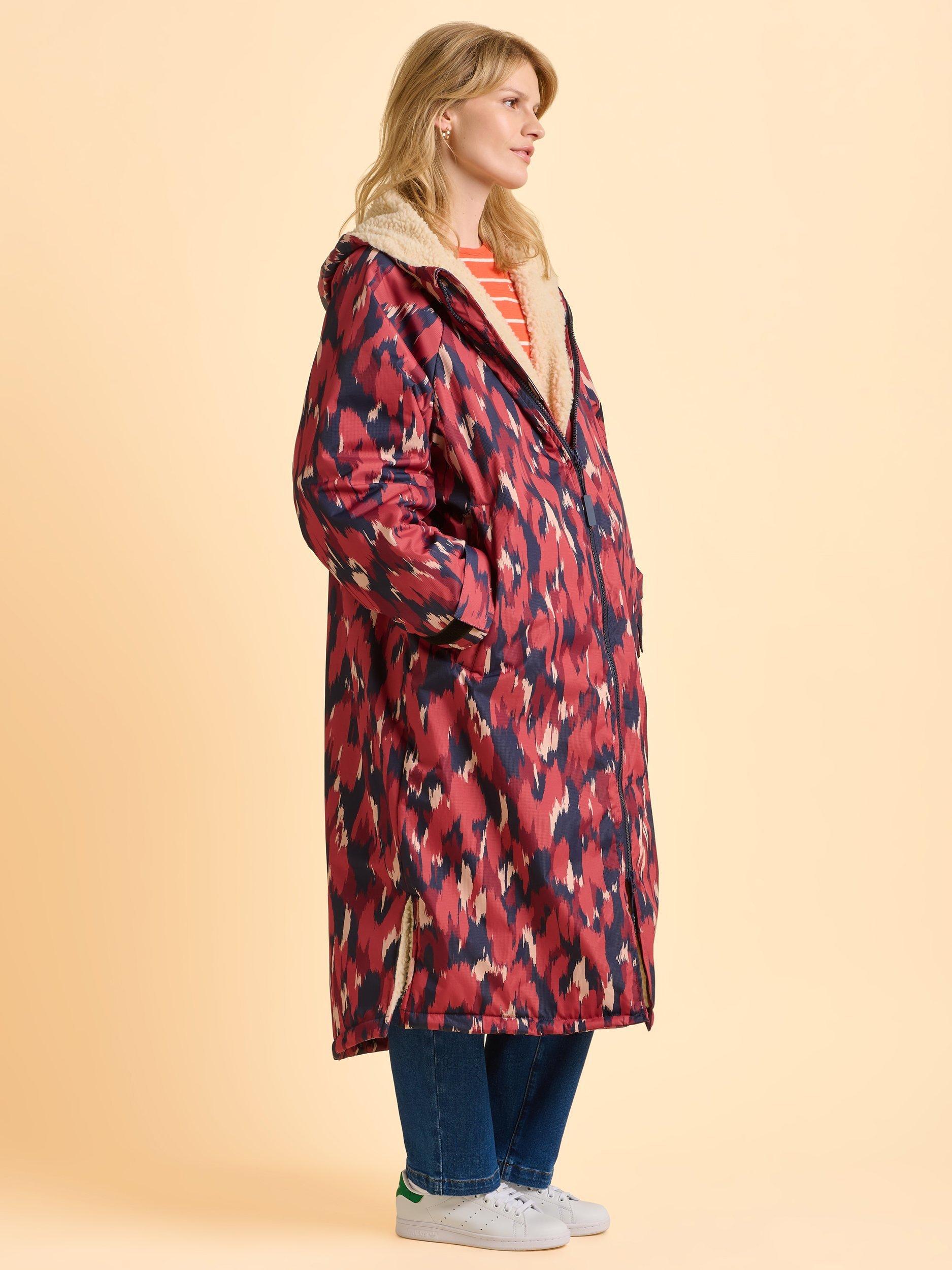Product image 5 of 5, which shows Brakeburn Almer Abstract Chinook Coat, Pink/Multi, S-M