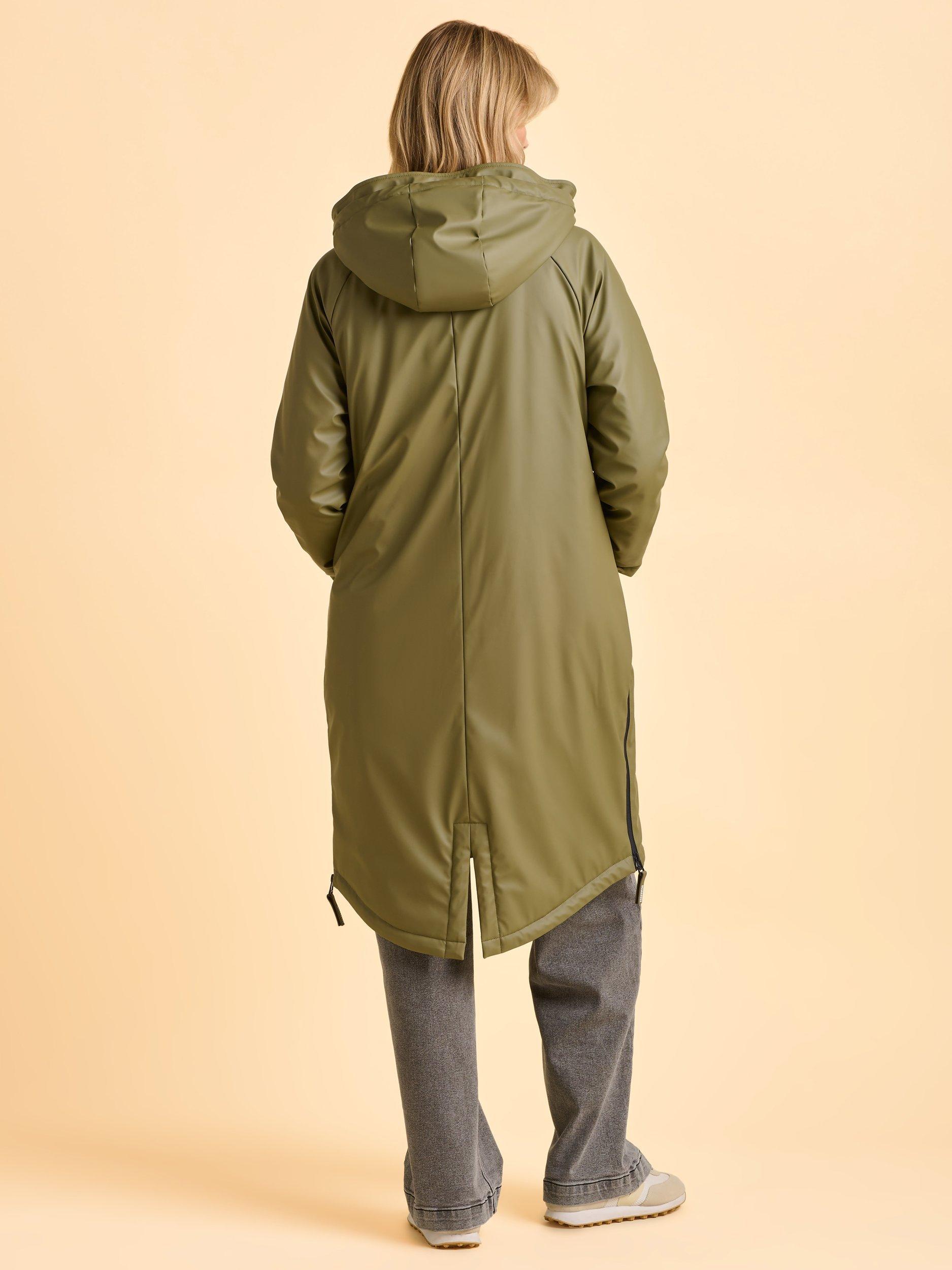 Product image 2 of 6, which shows Brakeburn Wynter Longline Raincoat, Green, 8