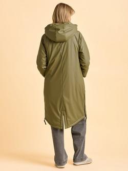 Brakeburn Wynter Longline Raincoat, Green - view 2, Green
