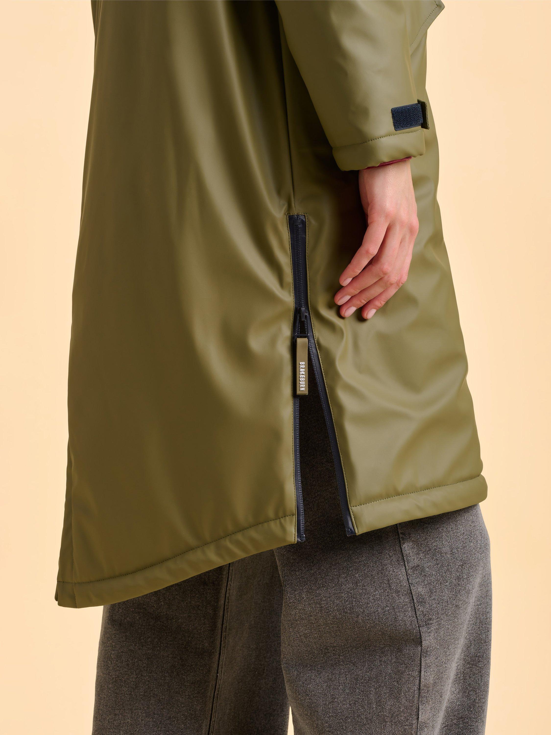 Product image 5 of 6, which shows Brakeburn Wynter Longline Raincoat, Green, 8