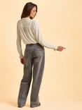 Brakeburn Dalli Frill Neckline Textured Long Sleeve Blouse